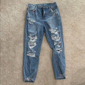 American Eagle Outfitters Ripped Blue Boyfriend Jeans